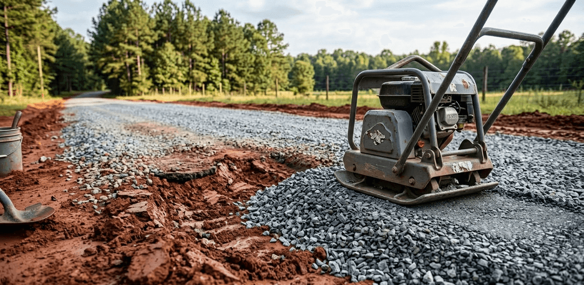 Gravel driveway repair and pothole filling in Vidalia GA